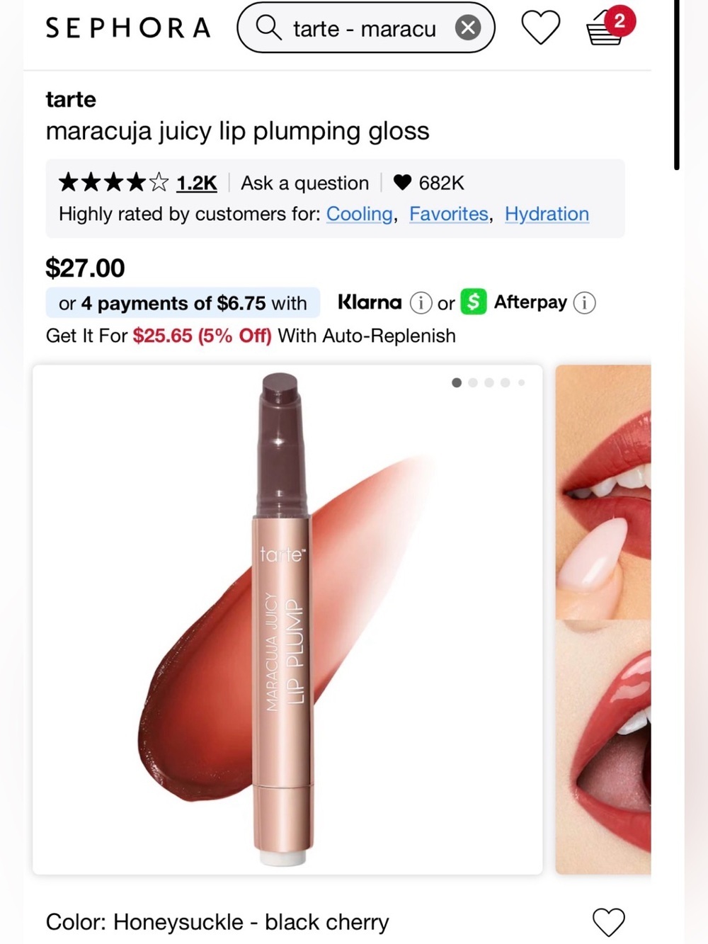 tarte Maracuja Juicy Lip Plumping Gloss — Warm Brown Brick